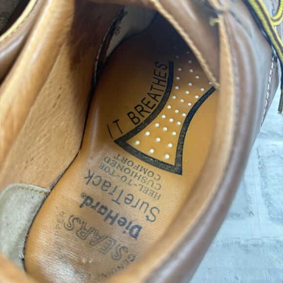 DIEHARD Sure Track Men's Size 10.5 Soft Toe Brown Leather Oxford Work Shoes - Picture 13 of 15